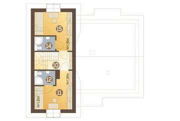 Poddasze projektu - Abigail bez garażu [B]