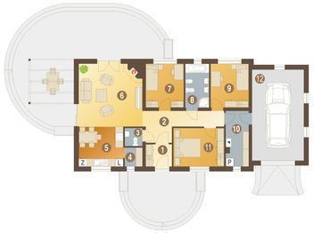 Parter projektu - Piotr z garażem 1-st. [A]