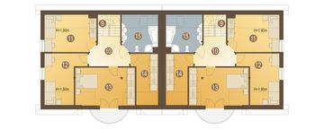 Poddasze projektu - Wiktoria bez garażu bliźniak [B-BL]