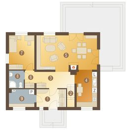 Parter projektu - Lidka II bez garażu [B]