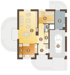 Parter projektu - Amanda z garażem 1-st. [A]