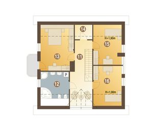 Poddasze projektu - Amanda z garażem 1-st. [A]