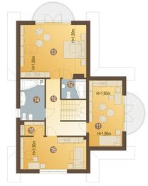 Poddasze projektu - Kowalik II z garażem 1-st. [A]