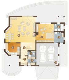 Parter projektu - Kraska z garażem 2-st. [A]