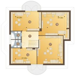 Poddasze projektu - Kraska z garażem 2-st. [A]