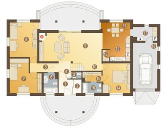 Parter projektu - Kukułka z garażem 1-st. [A]