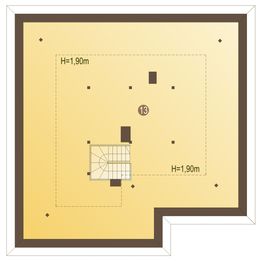 Poddasze projektu - Lelek z garażem 1-st. [A]