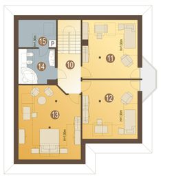 Poddasze projektu - Marek z garażem 1-st. [A]