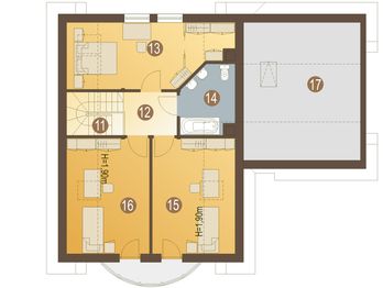 Poddasze projektu - Martynka z garażem 1-st. [A]