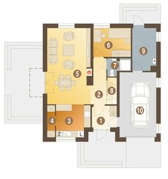 Parter projektu - Amanda trend z garażem 1-st. [A]