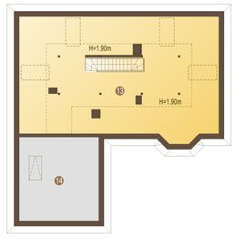 Poddasze projektu - Mewa II z garażem 2-st. [A]