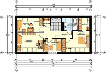 Poddasze projektu - Tronco zabudowa szeregowa