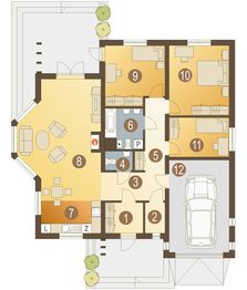 Parter projektu - Oliwia z garażem 1-st. [A]