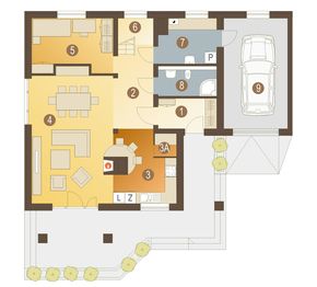 Parter projektu - Patryk z garażem 1-st. [A]