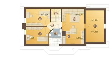 Poddasze projektu - Agatka II z garażem 1-st. [A]