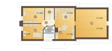 Poddasze projektu - Agatka II z garażem 2-st. [A1]