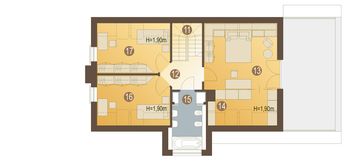 Poddasze projektu - Lenka z garażem 1-st. [A]