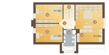 Poddasze projektu - Lenka bez garażu [B]