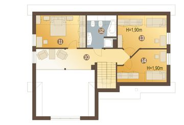 Poddasze projektu - Łukasz z garażem 1-st. [A]