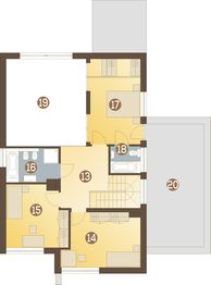 Piętro 1 projektu - Oskar z garażem 1-st. [A]