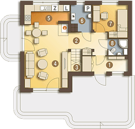 Parter projektu - Eco 1 bez garażu [B]