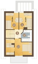 Poddasze projektu - Iza trend bez garażu [B]