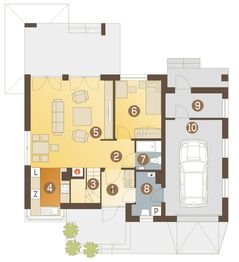 Parter projektu - Olivier z garażem 1-st. [A]