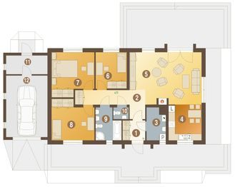 Parter projektu - Filipek II z garażem 1-st. [A]