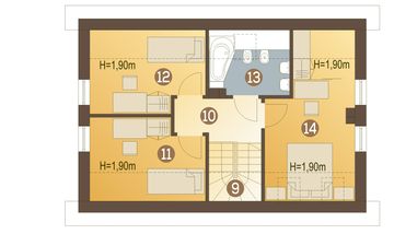 Poddasze projektu - Eco 2 bez garażu [B]