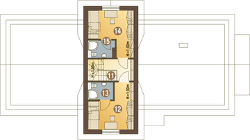 Poddasze projektu - Abigail II z garażem 2-st. [A1]