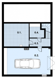 Piwnica projektu - A-110 Dom kasztanowa z bali