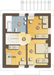 Poddasze projektu - Koliber bez garażu [B]