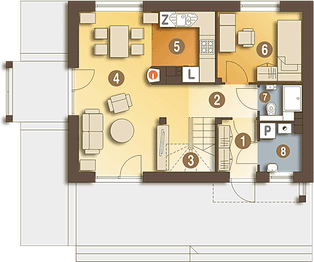 Parter projektu - Eco 3 bez garażu [B]
