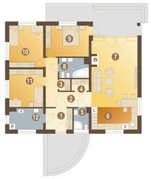 Parter projektu - Tomaszek III bez garażu [B]