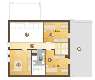 Poddasze projektu - Oleg II z garażem 1-st. [A]