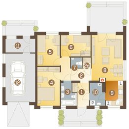 Parter projektu - Hugo II z garażem 1-st. [A]