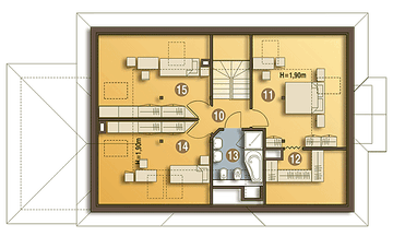 Poddasze projektu - Amelia z garażem 1-st. [A]