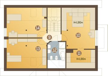 Poddasze projektu - Amelia V bez garażu [B]