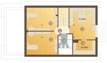 Poddasze projektu - Amelia V z garażem 1-st. [A]