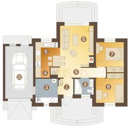 Parter projektu - Promyk z garażem 1-st. [A]