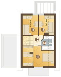 Poddasze projektu - Iza trend z garażem 1-st. [A]