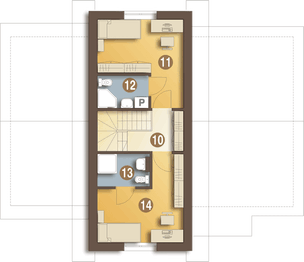 Poddasze projektu - Artur z garażem 1-st. [A]