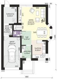 Parter projektu - Dom przy Amarantowej 5