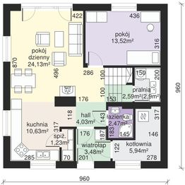 Parter projektu - Dom przy Cyprysowej 49