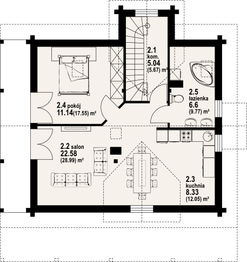 Poddasze projektu - Osiek 22 dw