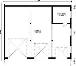Parter projektu - G277 - Budynek garażowo - gospodarczy
