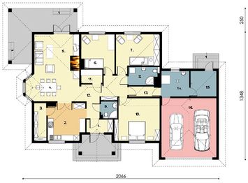 Parter projektu - D172 - Zbigniew z garażem wersja drewniana