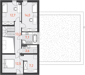 Poddasze projektu - Nowoczesny 2