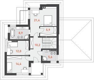 Piętro 1 projektu - Z Fasonem 1