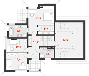 Piętro 1 projektu - Z Fasonem 2